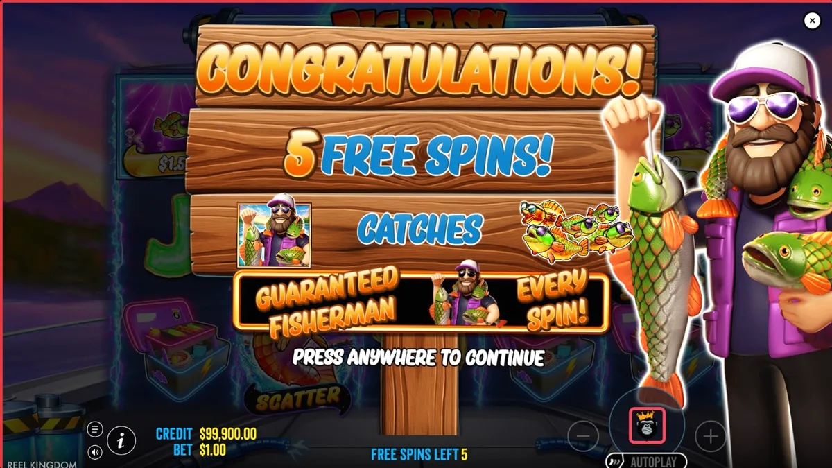 Tampilan layar permainan slot Big Bass Blast dengan tema futuristik